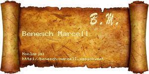 Benesch Marcell névjegykártya